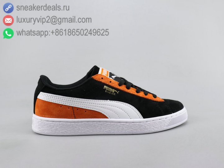 Puma Suede Men Skate Shoes Black Orange Size 39-44